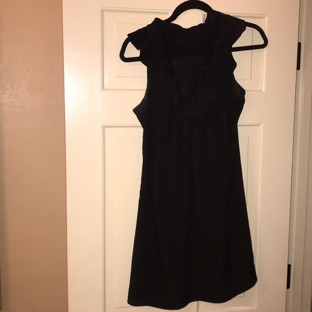 Black ruffle dress